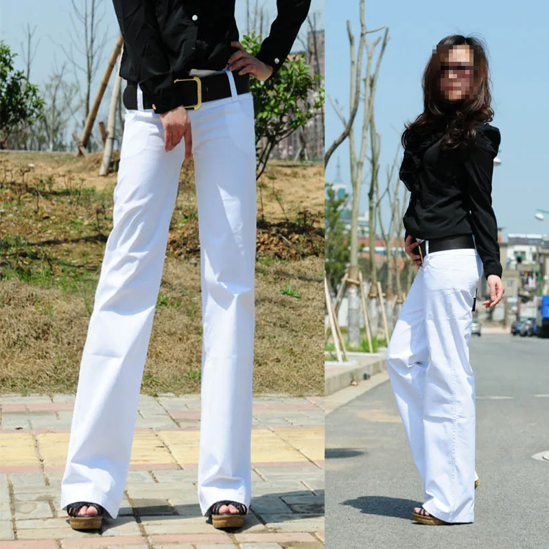 2019 Spring and Autumn new thin straight jeans women casual pants big yards wide leg Trousers fashion pants women A313