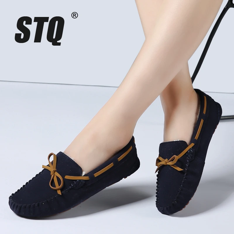 ladies suede loafers