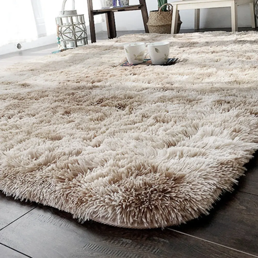 

Sofa Area Rug Fluffy Rugs Multicolored 160x200cm Mat Bedroom Floor Warm Living Room Home Decoration Tie-Dyed Polyester Fiber