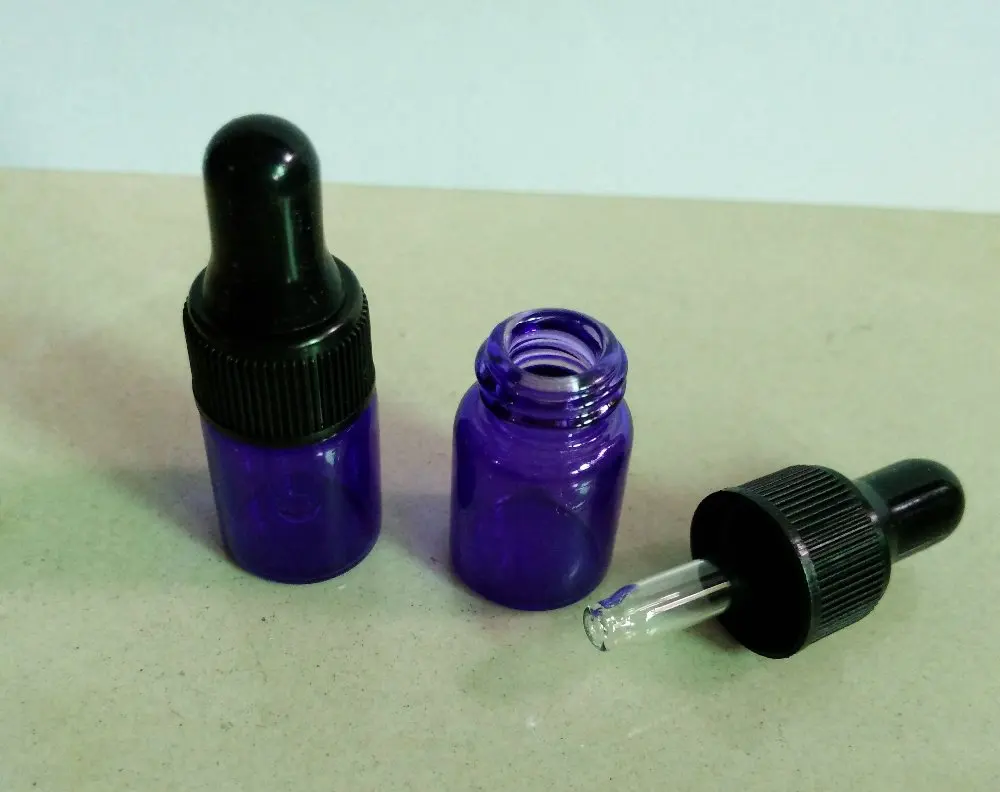 100pcs 2ml Blue Eye Dropper bottle, ESSENTIAL OIL BOTTLE, Serum Perfume