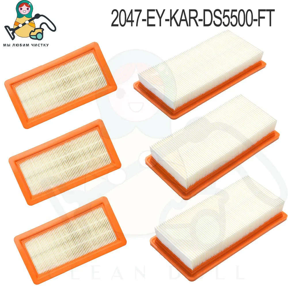 6 Pack filter for vacuum cleaner Karcher filter for DS5500 DS5600 DS6000 DS5800 DS 5500 DS 5.800