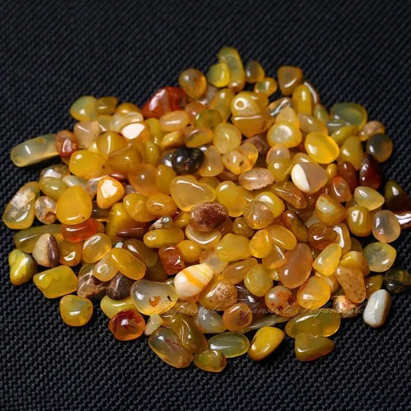 

50g Yellow Gravel Agate Quartz Crystal Stone Rock Specimen Chip Healing Gem F221 natural stones and minerals Home Decoration