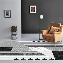 Модный ковер с геометрическим рисунком, Кристальный флисовый нескользящий коврик для ползания, ковер для гостиной, спальни