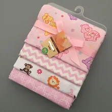 kidstales хлопок детское фланелевое одеяло 4 шт./упак. прием новорожденных красочные детское одеяло простынь 76x76 см