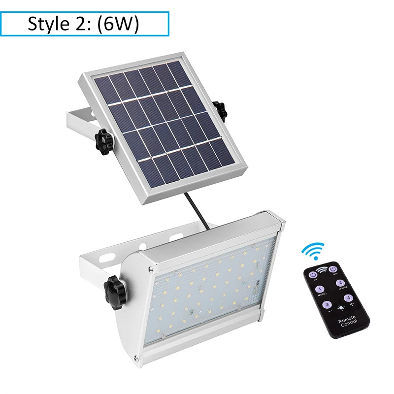 1500lm солнечный светильник s Открытый Сад водонепроницаемый светильник ing 65 светодиодов два режима работы с дистанционным управлением датчик движения светильник - Испускаемый цвет: 6W with 46 leds