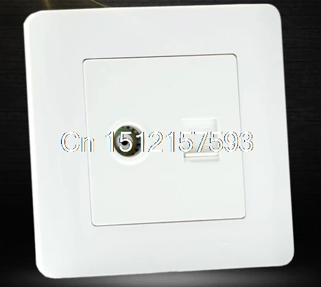 

1 gang Television tv wall switch socket with 1 gang computer RJ45 8 core outlet