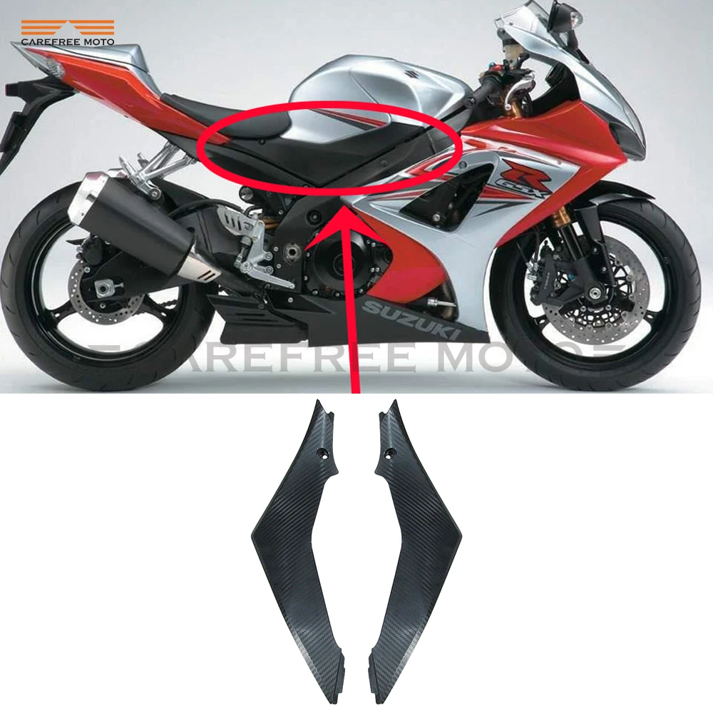 Black Motorcycle Tank Side Cover Frame Panel Fairing Trim Cowl case for