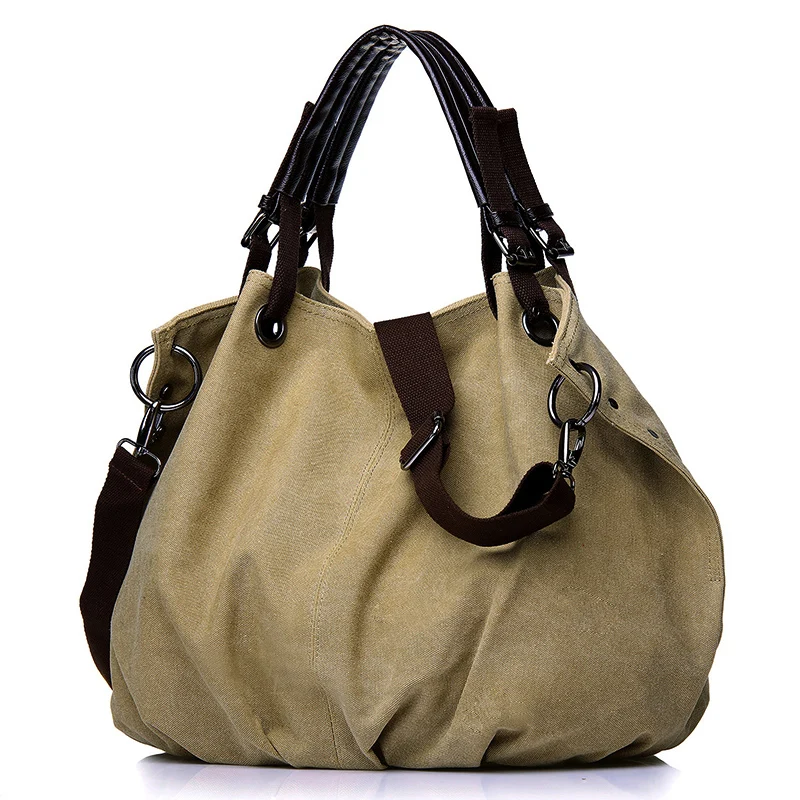 

Hot Sell Female Should bags High Quality Fashion Canvas Bag Brand Women Handbags Casual Large Capacity Bag