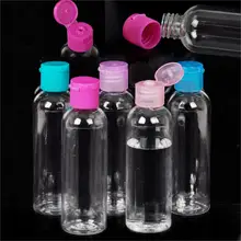 10pcs New 60ML Empty Plastic Liquid Lotion Makeup Bottles with Flip Cap Lid Air Flight Lotion Essence Spray Bottles Travel Size