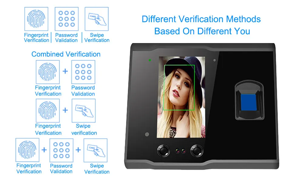 Eseye Биометрия лица распознавания лиц управление доступом посещаемости системы USB считыватель отпечатков пальцев Card Password работника устройства