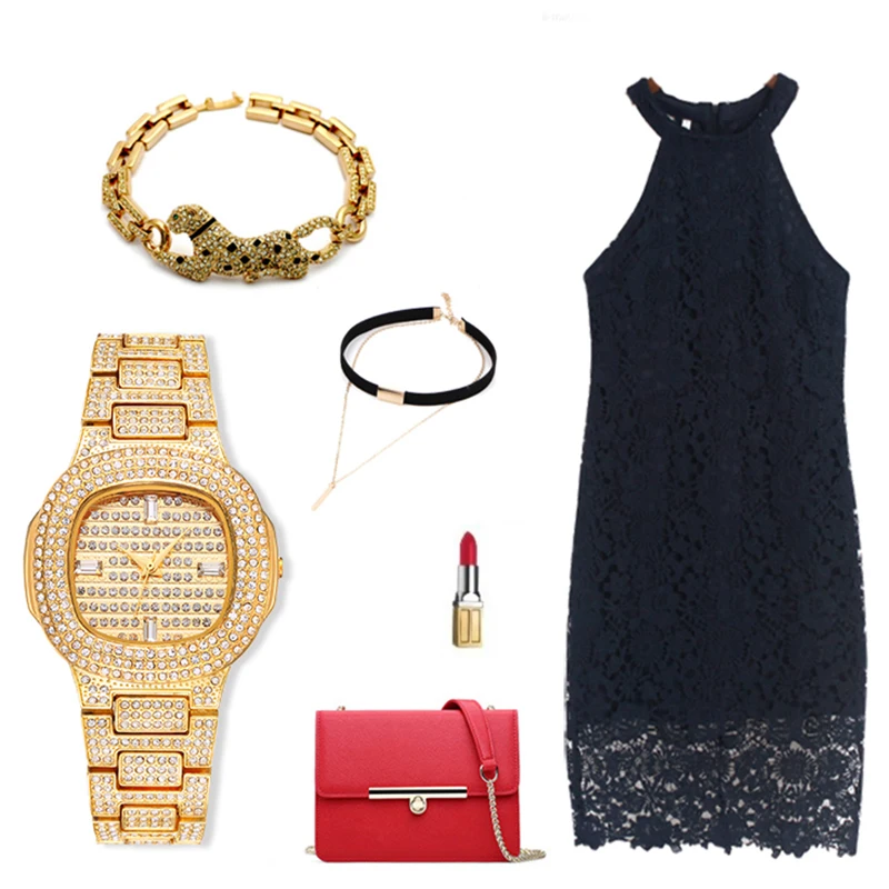 Reloj de pulsera de mujer de acero inoxidable con diamantes, reloj de pulsera para mujer, reloj de pulsera para mujer - 5