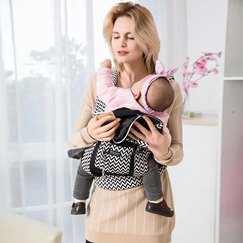 5-36M Newborn Baby Front Facing Carrier Infant Sling Backpack Back H-shape Kids Pouch Wrap Carrier with Large storage Bag