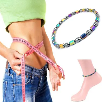 

Weight Loss Magnet Anklet Colorful Stone Magnetic Therapy Bracelet Anklet Slimming Health Care Jewelry Face Lift Tools
