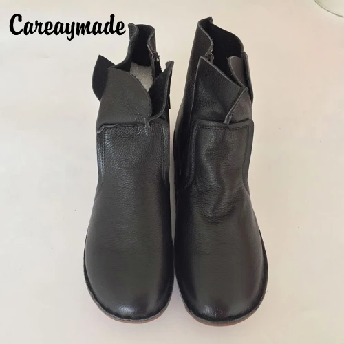 Осенне зимние ботинки Careaymade из натуральной кожи ручной работы в стиле ретро