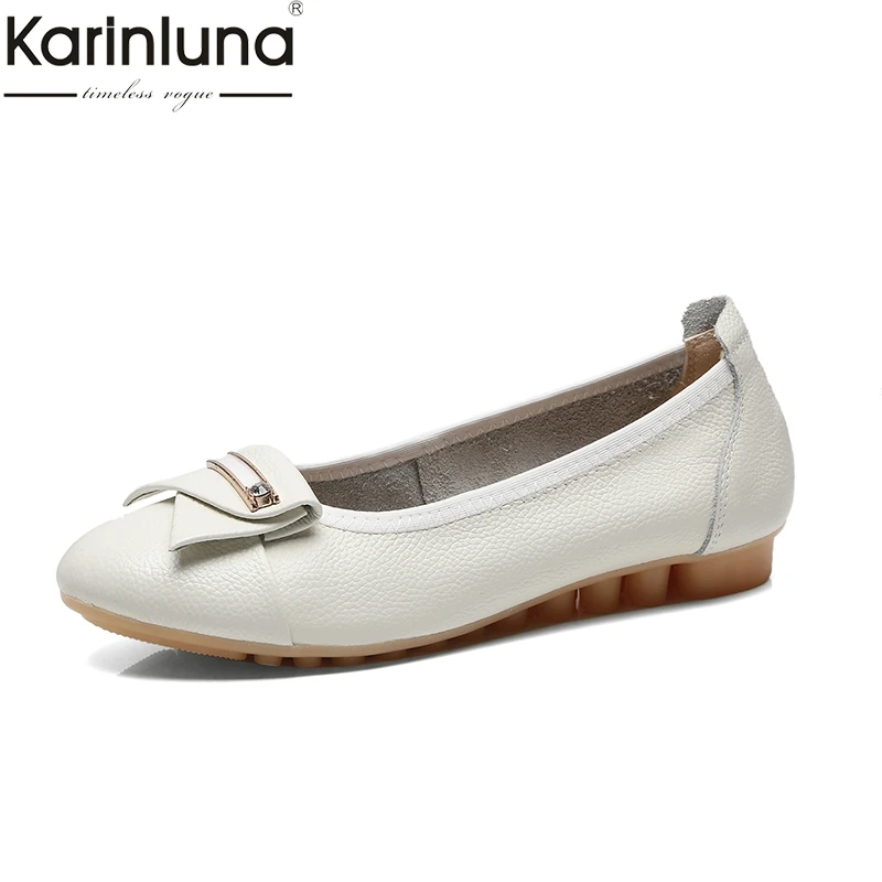 

Karinluna Ins Style 2019 Brand New Office Lady Comfortable women's Flats Plus Size 41 Mature women's Shoes