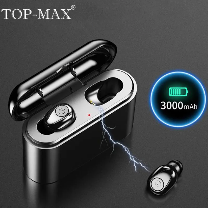 

TOP-MAX X8 Bluetooth 5.0 TWS Mini Earphones True Wireless In-Ear Earbuds Noise Cancellation Automatic Matching Sports Headsets