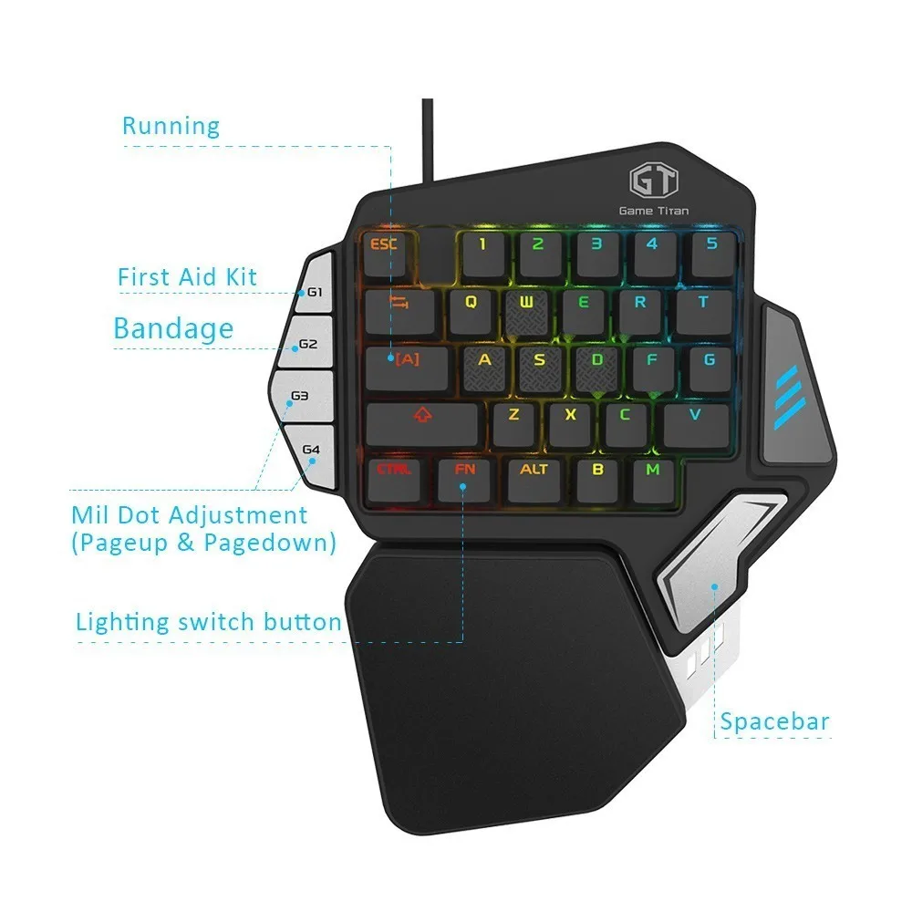 Механическая игровая клавиатура Delux T9X программируемая RGB подсветка проводная