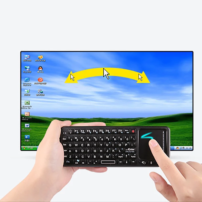 Оригинальная беспроводная клавиатура 2,4G Air Fly mouse, Мини Портативная клавиатура с сенсорной панелью для samsung LG Android ТВ ПК ноутбук