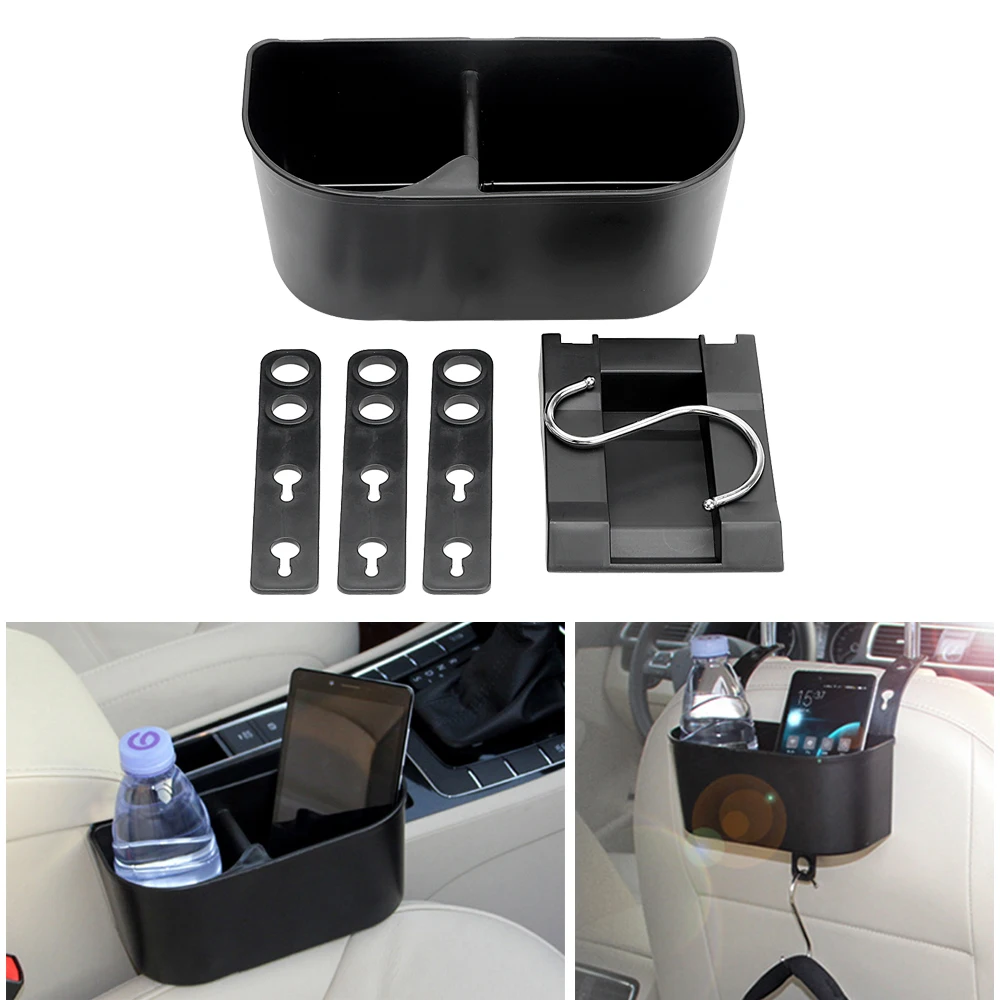 

Cradle Pocket Cigarette Cell Phone Holder with Drink Holder Multi-function Auto Storage Box Belt Hanger Container Car Organizer