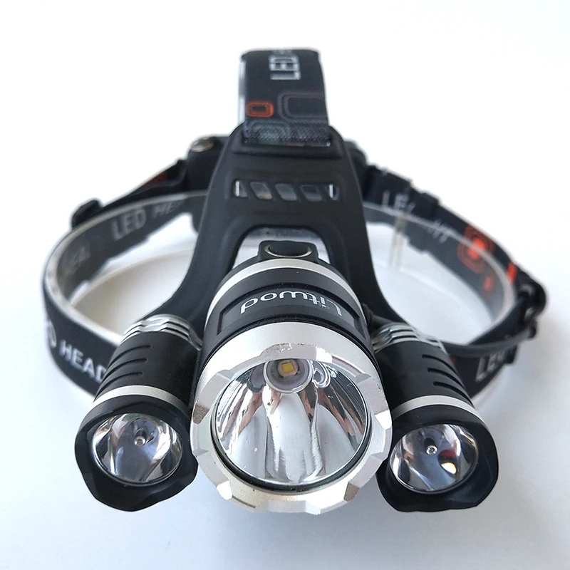 Litwod Z20 светодиодный налобный фонарь 8000LM 3 шт. XML T6 яркая головная лампа Головной