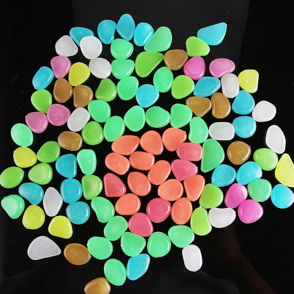 

Glowing Gravel Pebbles Stones For Garden Yard Glow in the Dark for Walkway Wedding Party Luminous Ornaments 20/50/100pcs