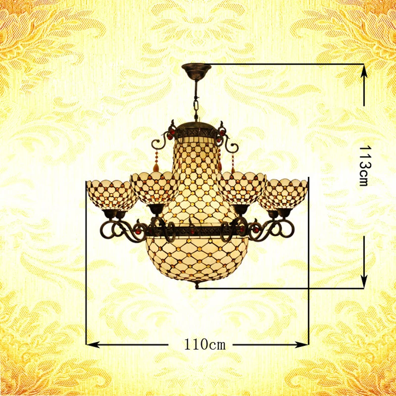 Stained Galss Chandelier.1
