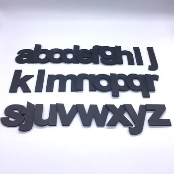 

DIY 3D Black Lowercase English Letters Wall Stickers Living Room Bedroom Background Wall Home Decor PVC Removable Wall Stickers