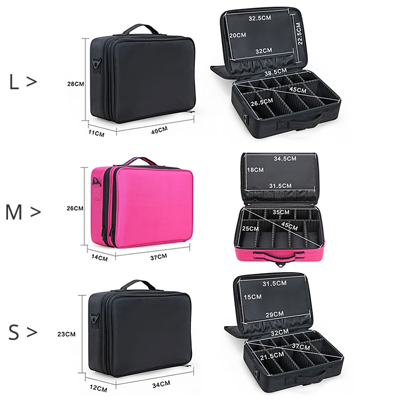 المهنية المرأة ماكياج المنظم سعة كبيرة متعدد الطبقات اللوح التجميل حقيبة حالة الجمال صالون الوشم مسمار أداة فنية بن المهنية المرأة ماكياج المنظم سعة كبيرة متعدد الطبقات اللوح التجميل حقيبة حالة الجمال صالون الوشم مسمار أداة فنية بن