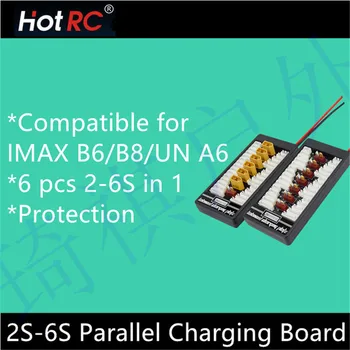 

1pcs HotRc 2S-6S XT60 Plug Parallel Charging Board Para Board XT60 Plug 4.0MM Bananer for Imax B6 B6AC B8 6 in 1 HOT RC