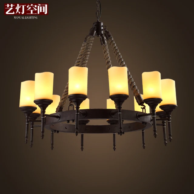 Arts Lamp Space Industry American Country Style Retro Chandelier Arts Lamp Space Industry American Country Style Retro Chandelier Living Room Restaurant Bar German Castle