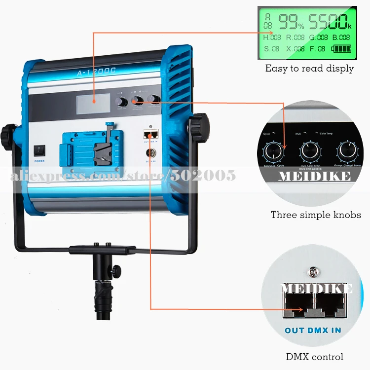 Yidoblo Indoor Video Film Shooting light A-1200c