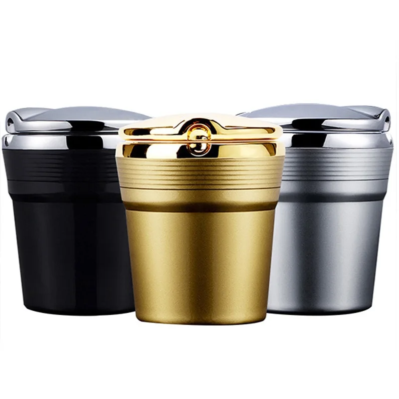 

LED Light Universal Car Portable Ashtray Auto Interior Cigarette Cylinder Cup Holder Plastic cap cover for Ford/Hyundai/Opel/Kia
