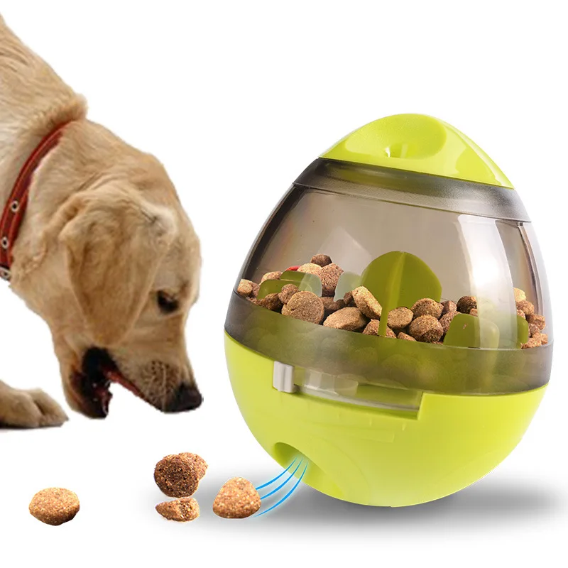 Interactive Dog Cat Food Treat Ball Bowl Toy Funny Pet Shaking Leakage Food Container Puppy Cat Slow Feed Pet Tumbler Toy