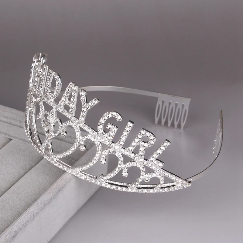 Корона на день рождения для девочки, украшение для торта, Металлическая корона, сплав, стразы, корона на день рождения для девочки