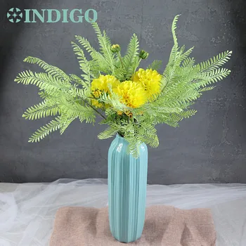 

Wholesale 60pcs 80cm Display Forrest Sword Fern Decorative Green Plastic Leaves Arrangement Accessories Wedding Party Event