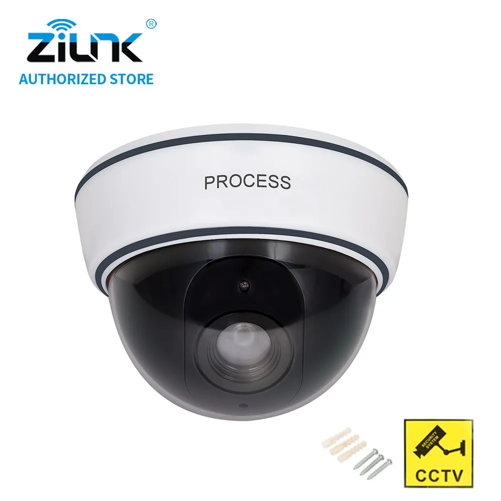 ZILNK Dummy Fake Camera Dome Home Surveillance Security Red Flashing LED Light CCTV Mini Simulation Camera Battery Power ZILNK Dummy Fake Camera Dome Home Surveillance Security Red Flashing LED Light CCTV Mini Simulation Camera Battery Power