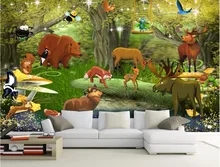 

3d wallpaper custom photo mural The forest of the animal kingdom 3d wall murals wallpaper for walls 3 d living room painting