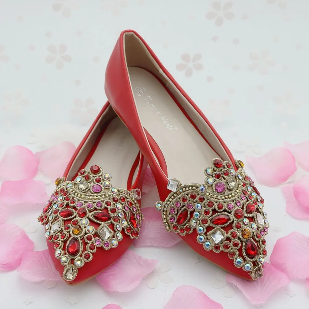 pointed toe bridal flats