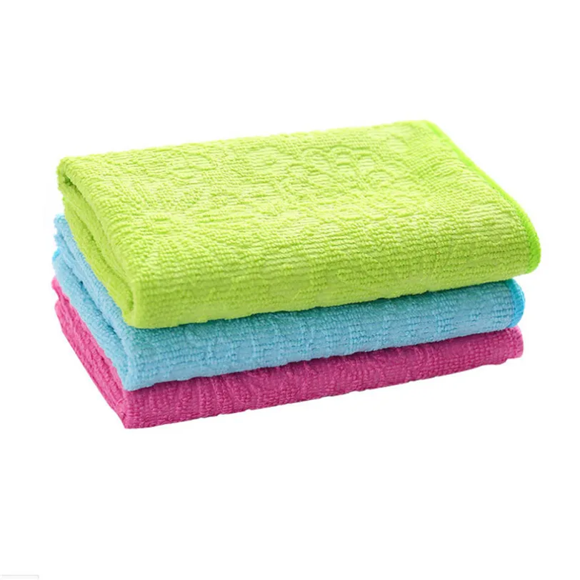 Cleaning Wiping Rags High Efficient Anti grease Dish Towel Bamboo Fiber