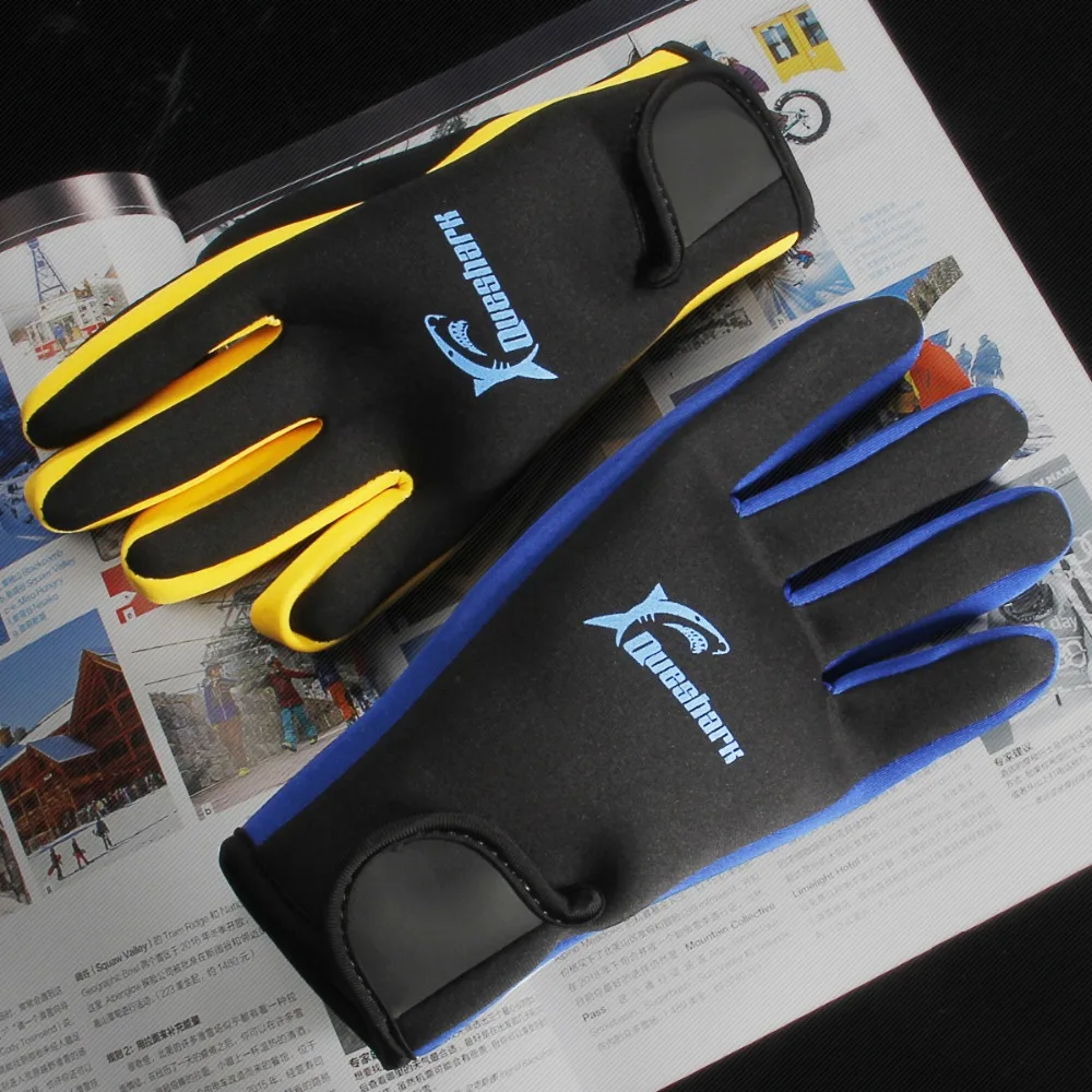 Queshark 1.5 ملليمتر كبير حجم الرجال النساء النيوبرين الغوص قفازات الغوص الغوص السباحة قفازات المضادة للخدش الدافئة معدات غطس