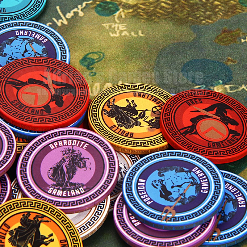 US $194.82 200300500pcs Ancient Greek Mythology Ceramic Poker Chips Zeus Ares Apollo Athena Poseidon Aphrodite Poker Chips Set 403mm 10g