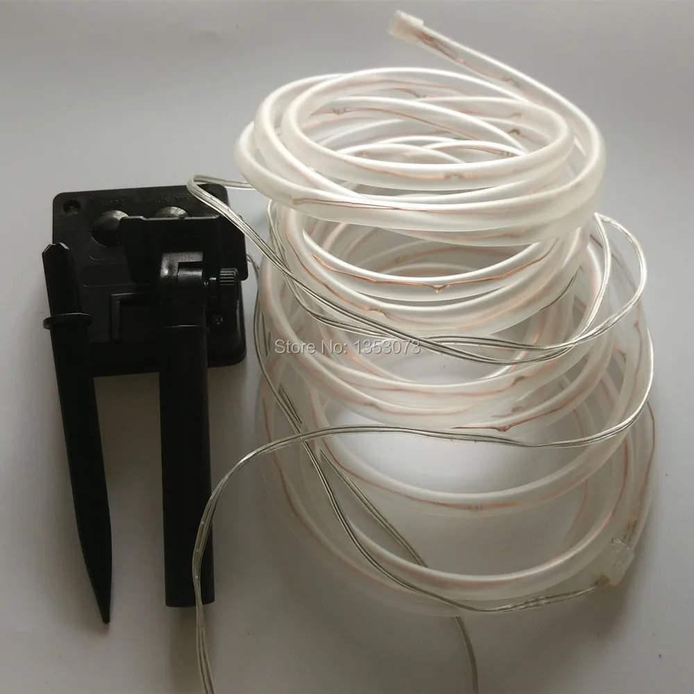 Christmas waterproof lights Solar LED String Lights Outdoor solar Rope Tube Led String Solar Powered Fairy Lights for Garden Fence Landscape 1-2