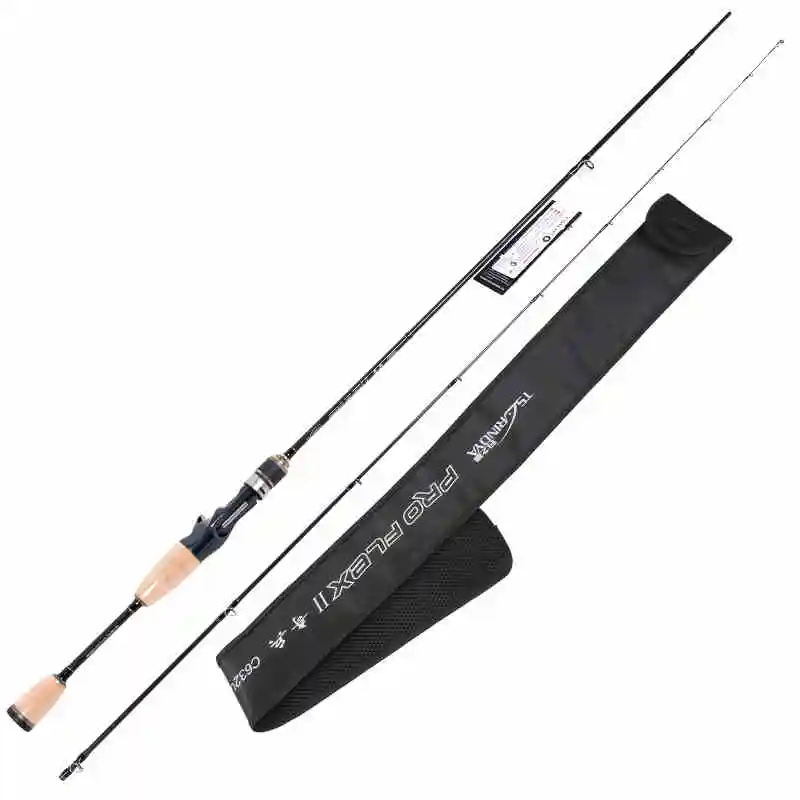

TSURINOYA Casting Fishing Rod 6'2"1.89M Light Carbon Casting Rod with Fuji Ring Reel Seat Pro Flex II Extragreen Fishing C632UL