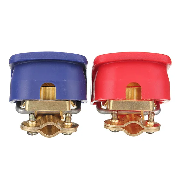 2Pcs 1 Pair Car Auto Caravan Boat Motorhome Quick Release Battery Terminals Clamps DC 12V Car Tools (1Blue+1Red)