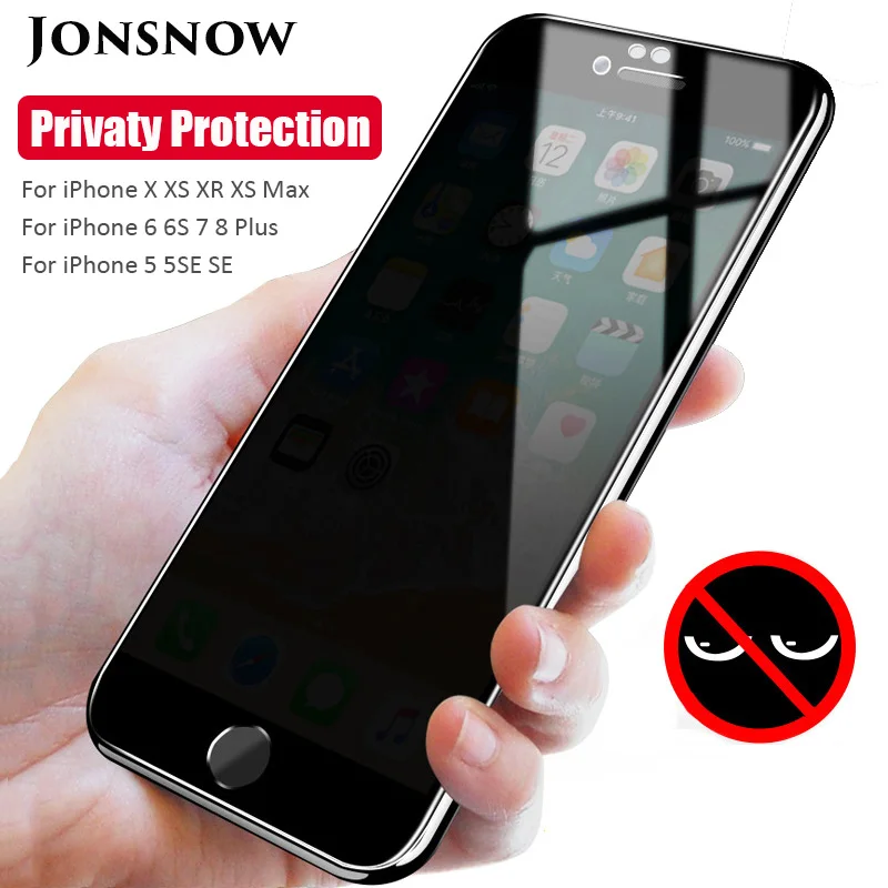 Privacy Protection Tempered Glass For Iphone 6s 7 8 Plus 5s Se Screen