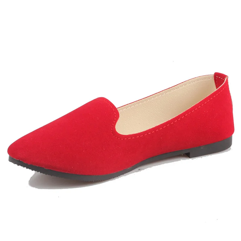 

Plus Size Summer Shoes Women Flats Loafers Women Shoes Spring Ballet Women Flats Shoes Candy Color Summer Pointed Toe Boat Shoes