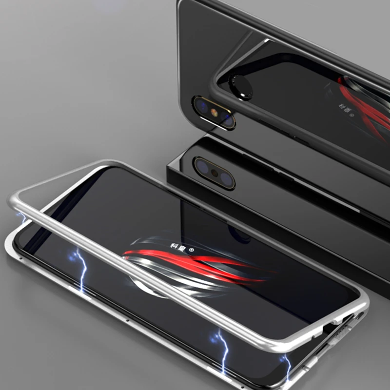 Чехол для Xiaomi Mi 8 Mi8 с защитой от царапин стекло задняя крышка металлический
