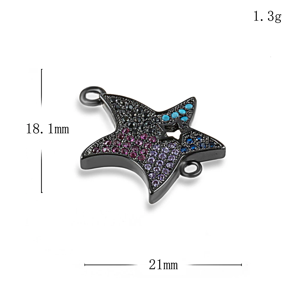 ZSS360 Complete animal charms bracelet jewelry connector accessories for diy bracelet making copper zircon micro pave cz wholesale - Цвет: ZSS360