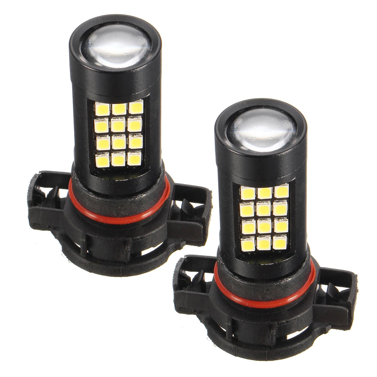 A Pair Universal Auto Fog Light For Cars Front H16 LED White Bulbs Projector Fog Light Lamp