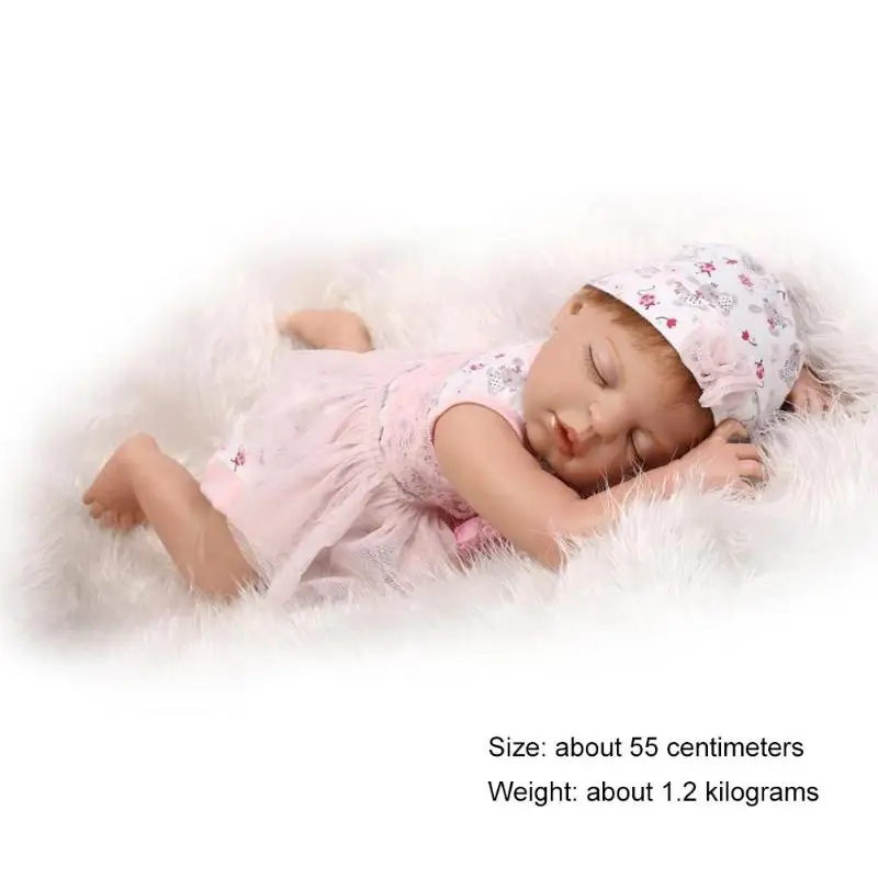 55 см NPK платье девушка Моделирование Reborn Baby Doll Дети Playmate силиконовые игрушки